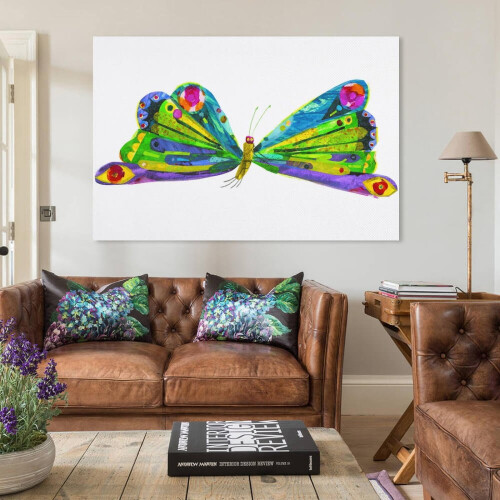 Εκτύπωση σε καμβά με πεταλούδα του Eric Carle 16x24 ίντσες 2