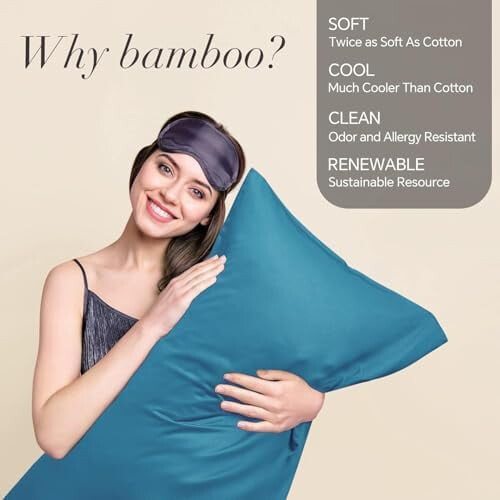 King size örngott i bambu rayon, set med 2 1