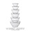 Babhlaí Meascáin Gloine Borosilicate Ribeach 5 Phíosa 3