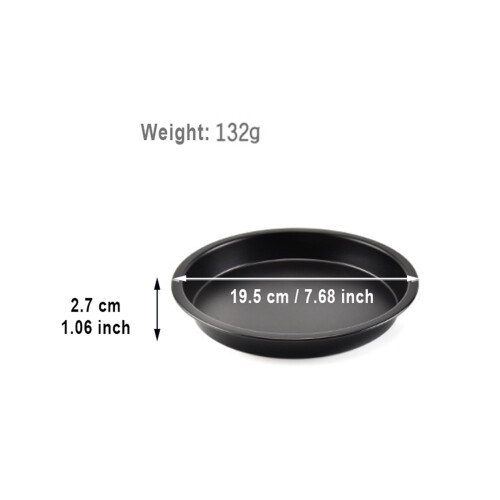 7-inch geperforeerde pizzapan van koolstofstaal 2