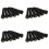 6Pcs Black Ebony Shell Guitar Bridge Bone Pins Set with Abalone Dot 1