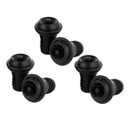 Vakuum-Weinstopper-Set, 6er-Set, Grau 1