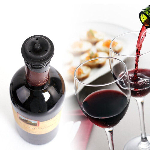 Vakuum-Weinstopper-Set, 6er-Set, Grau 2