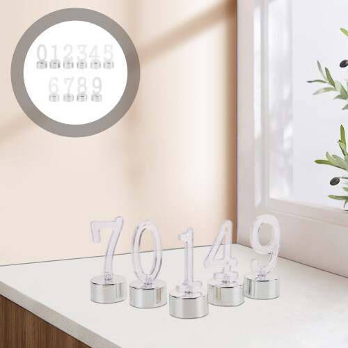 Conjunto de 10 velas de LED sem chama prateadas 1