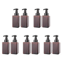 2 Pack Foaming Soap Dispenser 15Oz Plastic Pump Bottle - Brown 450Ml