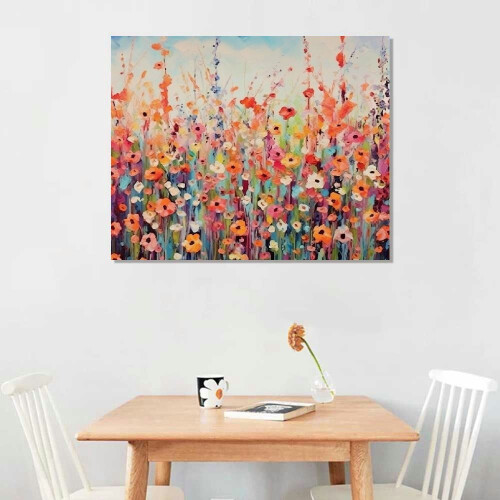 Blomsterkunst på lerret – Orientalsk blomsterdesign 1