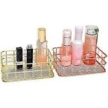 Nordic Iron Art Makeup Organizer Basket Eyeliner Brush Set-rose L