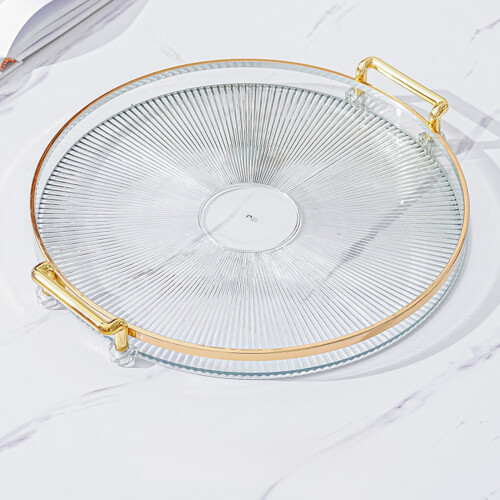Plateau rond transparent en plastique 30 cm – Table basse moderne 2