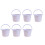 Seaux de rangement de peinture blancs PP6-Pack 5
