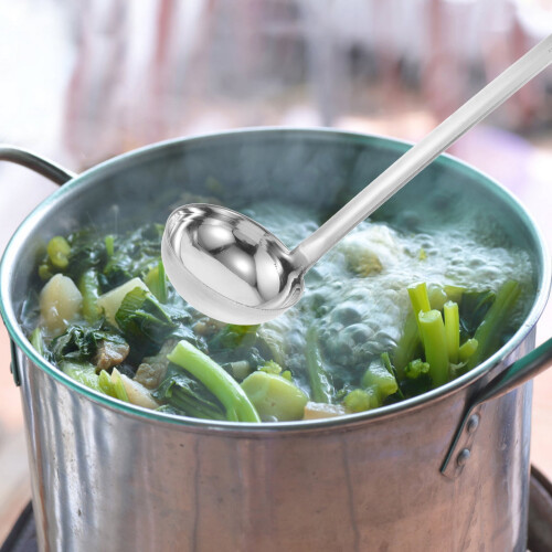 Suppeøse i rustfrit stål 20oz med kroghåndtag 1