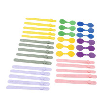 32 Stück Silikon-Kabelbinder-Etiketten, Drahtetiketten, Farben