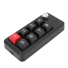 8-Tasten USB-C kabelgebundenes einhändiges Makro-Keypad Schwarz