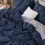 Navy Blue Oversized Queen Duvet Cover Set 3-Piece Microfiber 3