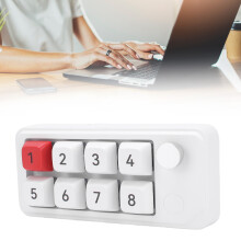 Verkabelte USB-C 8-Tasten-Makro-Einhand-Tastatur weiß