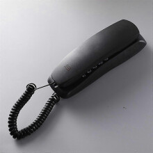 Wall phone, wired phone, landline phone, home phone, Black