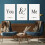 Conjunto de 3 telas decorativas em preto e branco "Você e Eu" 4