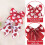Valentine's Day Decorations Red Heart Burlap Bows 12PCS 5