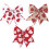 Valentine's Day Decorations Red Heart Burlap Bows 12PCS 6