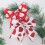 Valentine's Day Decorations Red Heart Burlap Bows 12PCS 3