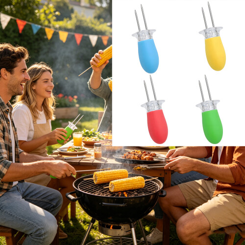 Brochettes de Barbecue professionnelles, fourchettes à-Jaune 2