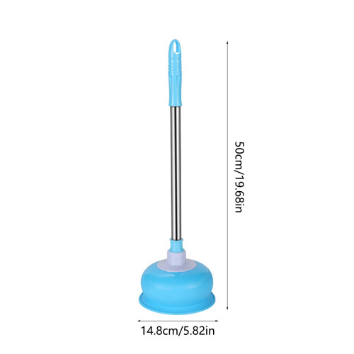 Ventouse de toilette bleue avec manche allongé, 1 pièce 2