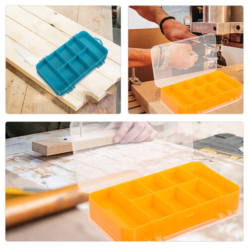 Boîte de rangement en plastique avec compartiments (2 pièces) 1