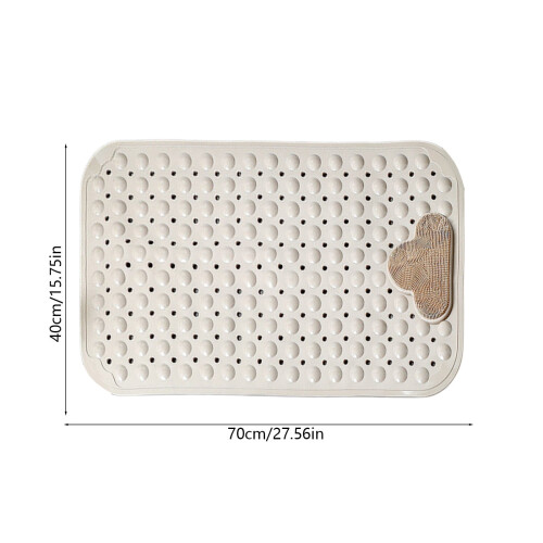 Antislip badmat met voetscrubber 70x40cm 2