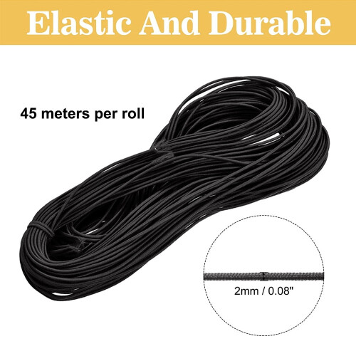 2 mm elastiskt snöre 45 meter för pyssel och dragsko 1