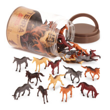 Terra by Battat - 60 Pezzi di Cavalli Selvatici in Tubo - Miniature Cavalli Realistici - Giocattoli in Plastica per Bambini 3+ Anni
