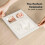 Kit para impressão de mãos e pés de bebê com moldura de madeira e vidro. 5