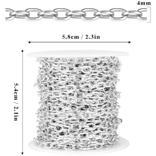 Aranyozott alumínium lánc 5 mm-es, 33 láb hosszú 2