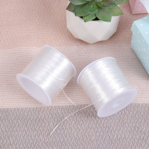 Hilo elástico blanco para la fabricación de joyas - 8 mm 2
