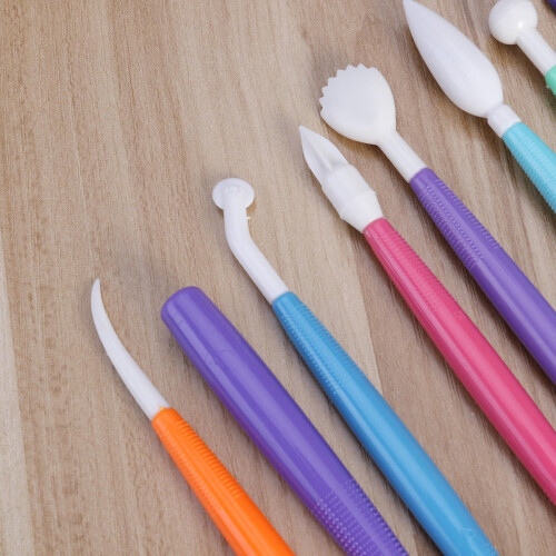 Kit di 10 strumenti per modellare l'argilla plastica 1