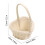 Rattan Wedding Flower Basket with Handle, White, 10x6cm 3