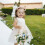 Rattan Wedding Flower Basket with Handle, White, 10x6cm 4