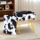 Fuzzy Rectangle Ottoman Stool with Storage 5