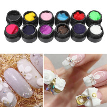 12-Farben Nagel-Carving-Gel-Set – Soak-Off UV-Gel