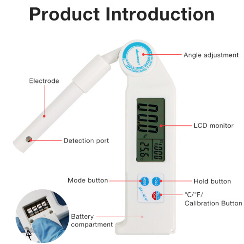 Digitale salinometer met opvouwbaar ontwerp Zoutgehaltemeter 1