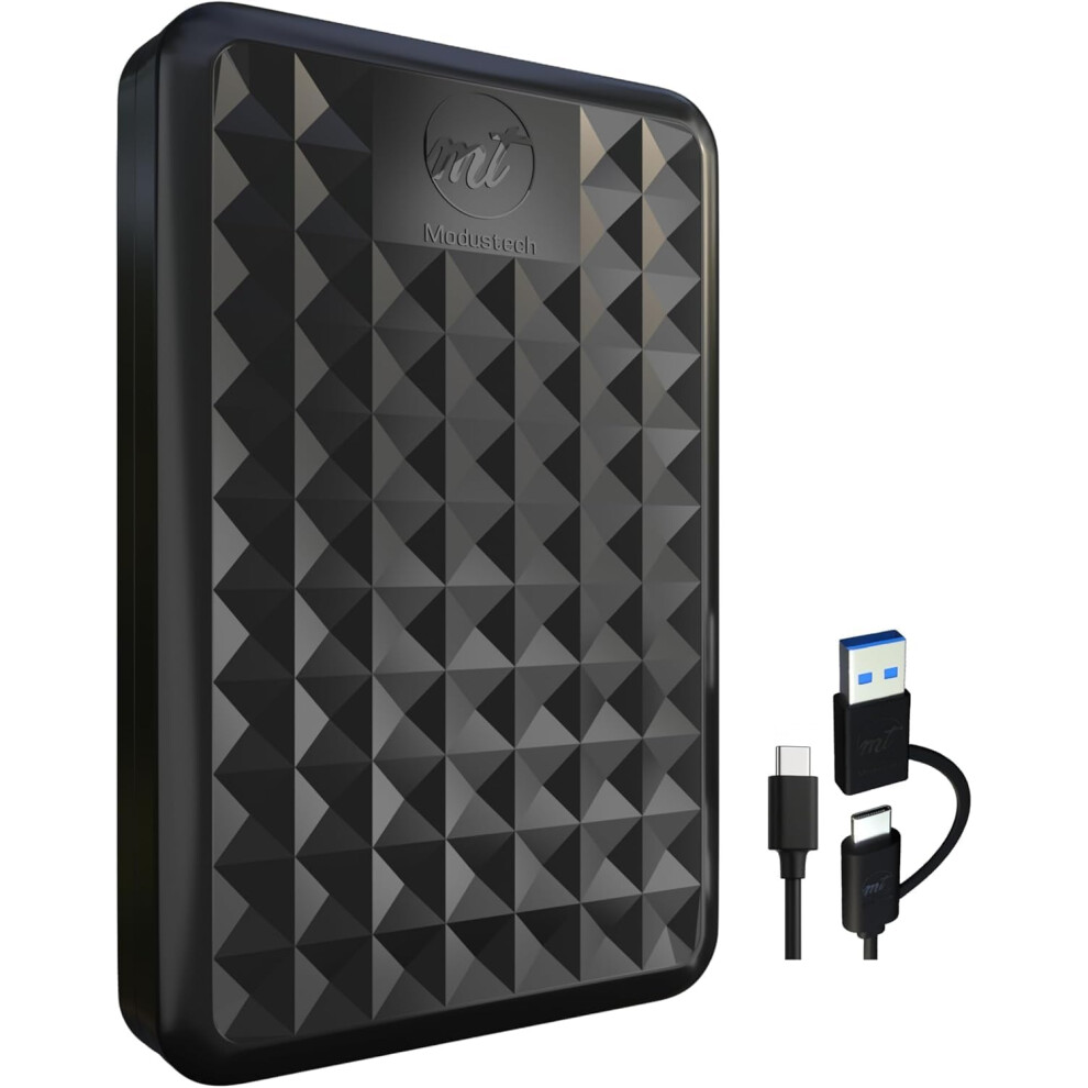 Modustech 500Gb Portable External Hard Drive Usb 3.0/Type-C, Slim High-Speed Hdd For Backup, Storage 914001145069