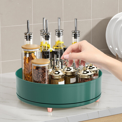 Rotating Storage Tray ABS Desktop Turntable 10.4x3.3 inch