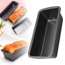 Forma de pão antiaderente em aço carbono de 23 x 13 cm, própria para forno até 232 C.
