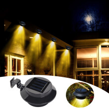 Kit com 2 Luminárias Solares de Jardim – Luzes de Caminho Externas em LED Branco