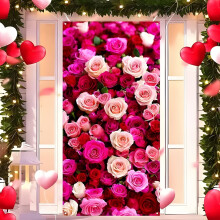 Türvorhang zum Valentinstag mit Herzmotiv