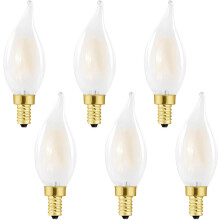 Lâmpadas LED E12 foscas 6W 3000K dimerizáveis (pacote com 6)