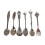 Set di mini utensili in ottone anticato stile reale, 6 pezzi 1