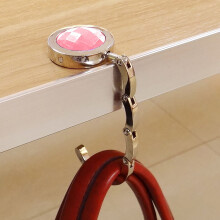 Skladací háčik na kabelku s kamienkami na stôl – zliatina, 1,7"