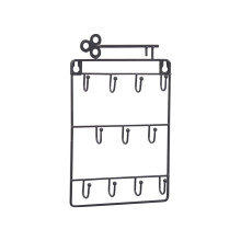 Porte-clés mural en bois avec étagère et porte-courrier