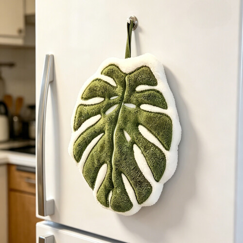Quick Drying Plant Pattern Hand Towel Soft Corals Fleece For-A 1