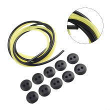 Kit de 12 peças de vedação para tanque de combustível com cores amarela e preta.