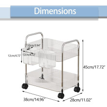 Chariot utilitaire roulant avec roues et paniers suspendus